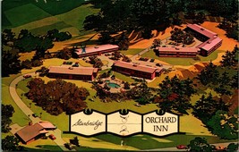 Aerial Artist View Orchard inn Stonebridge Massachusetts MA Chrome Postcard F1 - £3.16 GBP