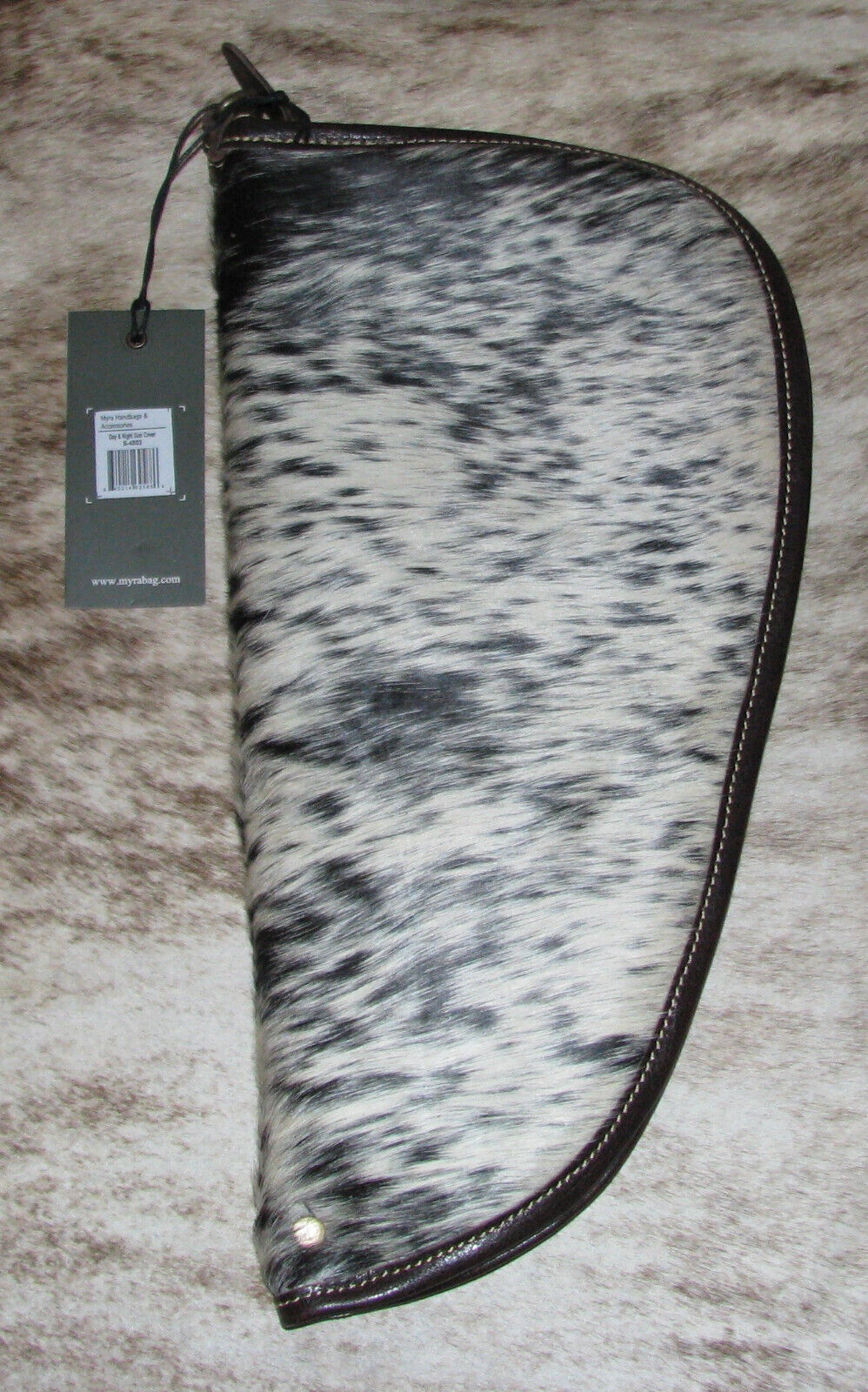 Leather, Hairon Gun Pistol Case Cover 8"x15" Padded 4803 AZip Closure