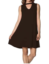 Velucci Swing Dress for Women - Tunic Sleeveless Tank Summer Dresses (Black-XL) - £18.76 GBP