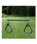Gorilla Playsets 04-0006-G/G 18&quot; Trapeze Bar Assembly with Rings - Green  - $55.54 CAD