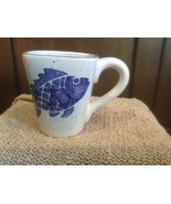 Sara Hunter Pottery Stencil Fish Mug - $15.99