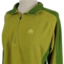 Nike ACG Fit Therma Fleece Pullover Jacket Womens Large 1/4 Zip Sweatshirt Green - £15.65 GBP