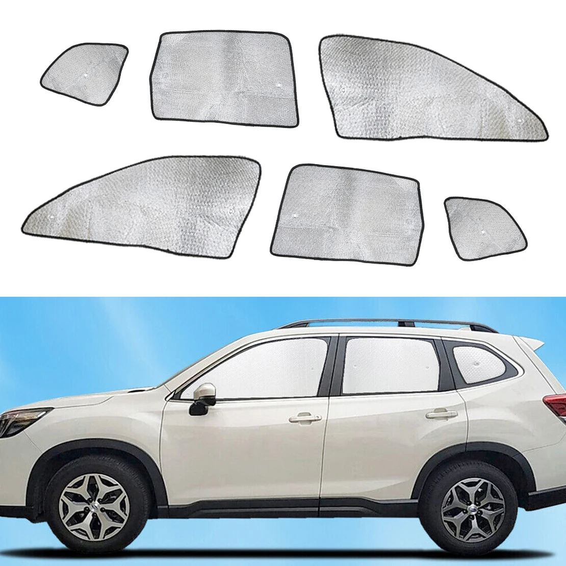 Silver Side Window Privacy  UV Block Kit Aluminum Foil Fit for  Forester 2019 20 - $98.81