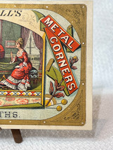 1884 Ray Hubbell&#39;s Metal Corners For Oil Cloths Antique Victorian Trade Card Ad - £23.83 GBP
