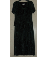 EXCELLENT WOMENS dressbarn MICRO PLEATED LAYERED LOOK PULLOVER DRESS  SI... - $32.68