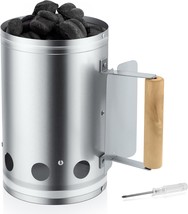 Charcoal Chimney Starter Charcoal Grill &amp; Barbecue Chimney with Heat Resistant - £16.35 GBP