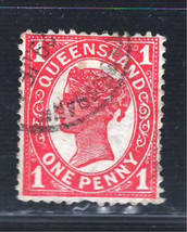 QUEENSLAND  1895-96  Fine  Used  Stamp 1 p. #4 - $1.00
