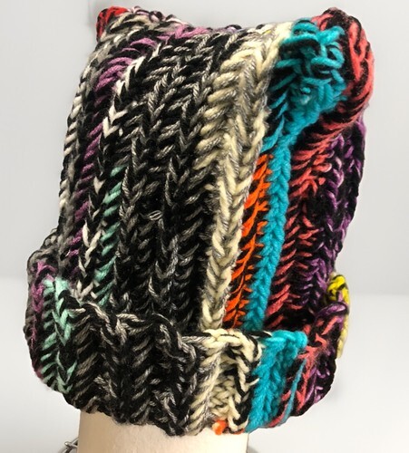 Handmade Crochet Cat Hat Adult Double Acrylic Yarn Warm Beanie Cute Gift Item image 4
