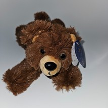 VTG Purr-fection MJC Brown Bear Plush Stuffed Animal Toy 9&quot; Long 1992 Soft w/TAG - £11.88 GBP