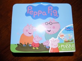 Cardinal Industries Peppa Pig Puzzle in Tin Lunchbox 24 Pieces NEW - £14.55 GBP