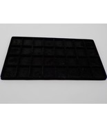 32 SPACE PLASTIC JEWELRY DISPLAY TRAY 14&quot;X7.5&quot; FELT COVERED GRID 1 9/16&quot;... - £3.14 GBP
