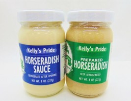 Kelly&#39;s Pride- 2 Pack Horseradish Sauce and Prepared Horseradish- 8 Ounce Jars - £11.13 GBP