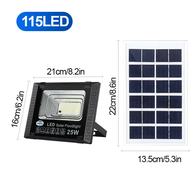 Solar Led Light Outdoor Wall Lamp Waterproof Remote Control Garden Decoration Fl - £215.65 GBP