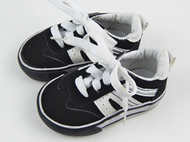 Koala Kids Black, White, Silver Striped Sneakers Size 2 Excellent Condition - £9.47 GBP