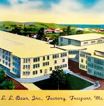 L.L. Bean Factory Freeport Maine Postcard Retail Outlet Historic c1950-60 PCBG1B - £19.53 GBP