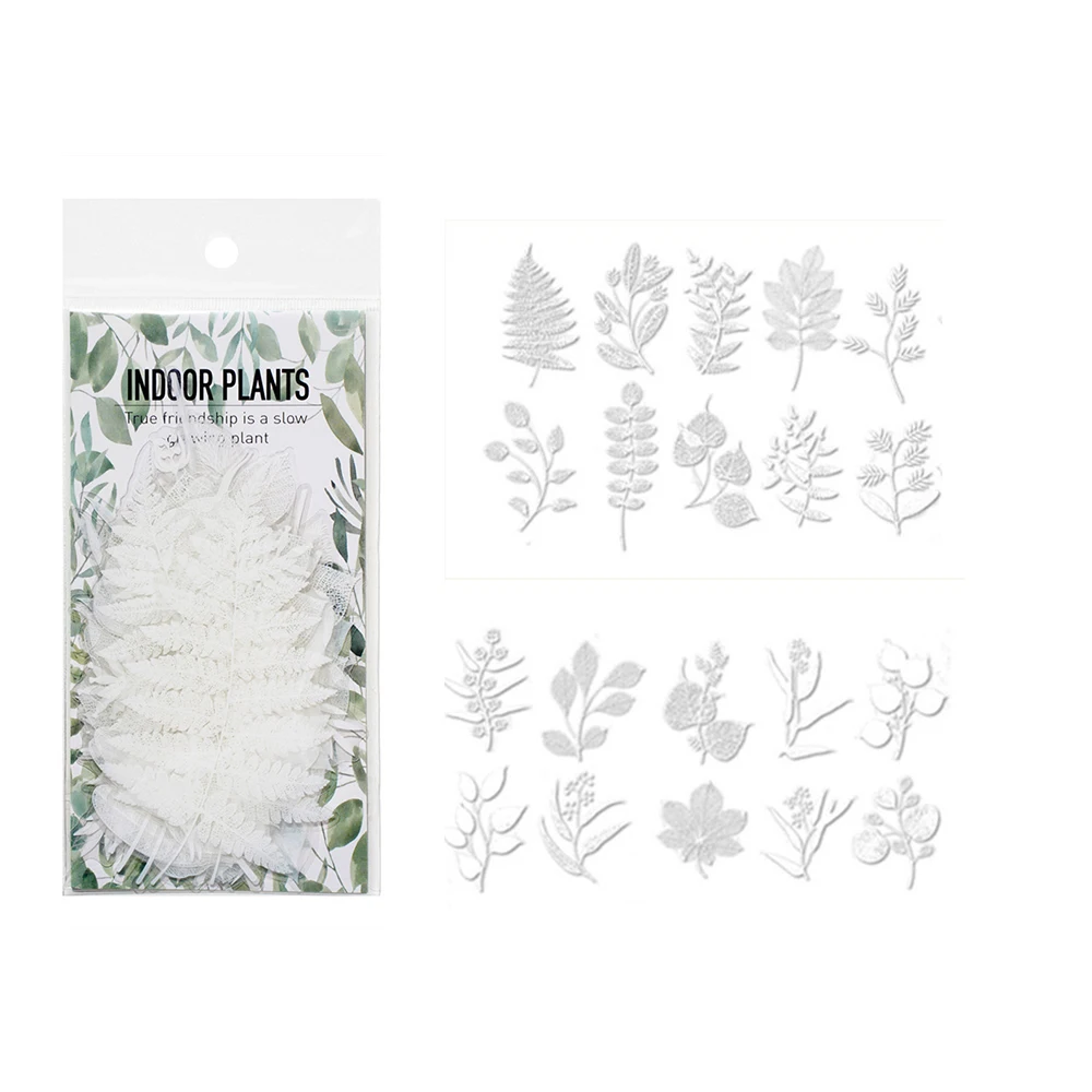 40Pcs/Bag Plant Nature Flower Decorative PVC Sticker Epoxy Resin -Leaves 05 - €4,31 EUR