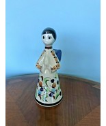 VTG MEXICAN TONALA POTTERY  ANGEL CANDLE HOLDER signed CAT 9&quot; - €10,31 EUR
