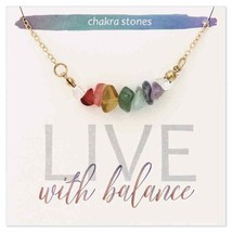Live with Balance Chakra Stone Chip Necklace - £13.42 GBP