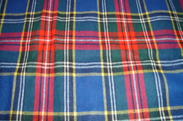 Wool Plaid Fabric - 36&quot; x 62&quot; - £5.58 GBP