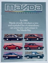 1988 Mazda Cars &amp; Trucks Dealer Showroom Sales Brochure Guide Catalog - $9.45