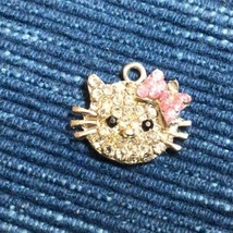 Hello Kitty Cat Pendant Necklace Charm Sequins 723A - £9.14 GBP