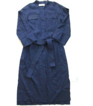 NWT MM. Lafleur Melissa in Blueberry Stretch Linen Belted Shirt Dress 4 $295 - £71.12 GBP