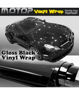 Gloss Black Car Vinyl Wrap Auto Sticker Decal Film For Cars Air Bubble Free - £7.04 GBP