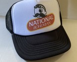 Vintage National Bohemian Hat Beer Trucker Hat adjustable Black Party Su... - $14.99