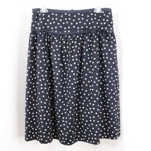 J.Crew Women&#39;s 4 Navy Blue Polka Dot High-Waist Cotton Lined A-Line Skirt - £18.69 GBP