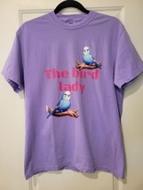 The Bird Lady TShirt Medium BNWOT Violet Purple Short Sleeves Comfort Co... - £21.98 GBP