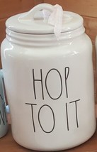 Rae Dunn Hop To It Canister Large Ceramic - £20.45 GBP