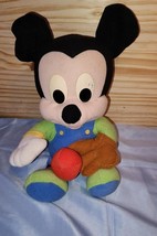 Vintage Mattel Baby Mickey Mouse Talking Plush Animated Ears Pull String... - $8.92