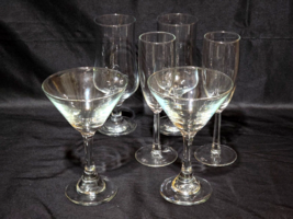 LIBBEY GLASS Mixed 6 Piece BARWARE SET - Hurricane Martini Champagne Pai... - $17.98