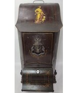 Antique Victorian  Fireplace Coal Scuttle Box Bin Goddess Angel Cherub Ornate  - $222.75