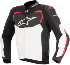 Alpinestars GP Pro Sports Motorcycle / Motorbike BLACK/WHITE/RED Leather Jacket - £204.63 GBP