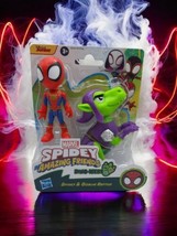 Marvel Dino-Webs, Spidey and Goblin Raptor Action Figures Set, Super Hero Toy - £12.85 GBP