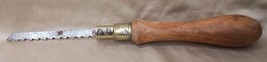 Vintage Wood &amp; Brass Pad Saw Handle Keyhole Tool - $12.00
