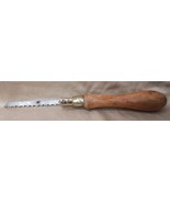 Vintage Wood &amp; Brass Pad Saw Handle Keyhole Tool - $221.85 MXN