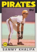 1986 Topps #316 Sammy Khalifa NM-MT RC Rookie Pirates - $1.67