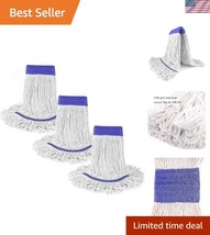 Highly Absorbent Loop End Mop Head - 6 Inch for Efficient Cleaning - 3 Pack - $709.91 MXN