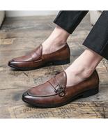 Spring New Men&#39;s Casual Leather Shoes All-match Loafers Men&#39;s Comfortabl... - £61.71 GBP