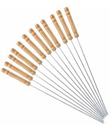 12-PCS Barbecue Skewers Hot Dog Forks Marshmallow Roasting Sticks Camping - £15.74 GBP