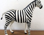 Vintage Genuine Leather Wrapped Zebra Sculpture 19&quot; Long - $78.21