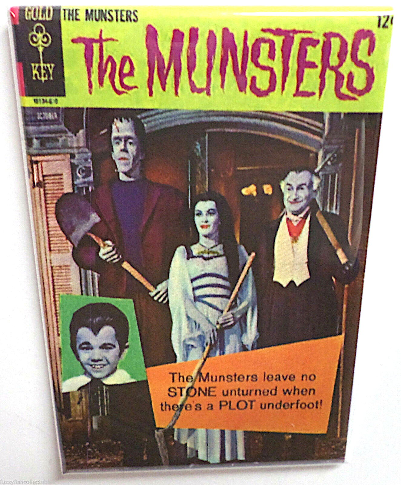 THE MUNSTERS MAGNET 2x3 INCHES TV SHOW HERMAN LILY GRANDPA COLOR COMIC BOOK  - £6.38 GBP