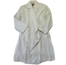 NWT Eileen Fisher Side-Tie Organic Cotton Trench in Bone Wrap Coat S $368 - £56.05 GBP