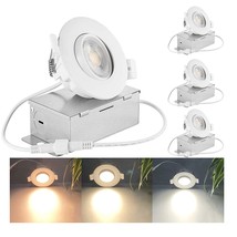 3 Inch Recessed Led Lights Canless Gimbal Eyeball Light 3000K/4000K/5000K Select - £91.77 GBP