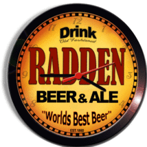 RADDEN BEER and ALE BREWERY CERVEZA WALL CLOCK - $29.99