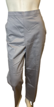 Alfred Dunner Gray Twill Elastic Waist Pull On Flat Front Pants Size 10 - $14.24