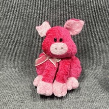 Sugar Loaf Pink Pig Plush 10” Stuffed Animal Soft Toy Beanie Bottom Bow ... - £21.07 GBP