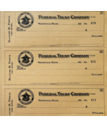 1920 Federal Trust Checks Lot of 3 City Hotel Waterville Maine 670-672 F... - $562.22 MXN